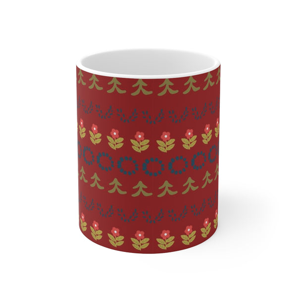 Folk Art Holiday Coffee Mug