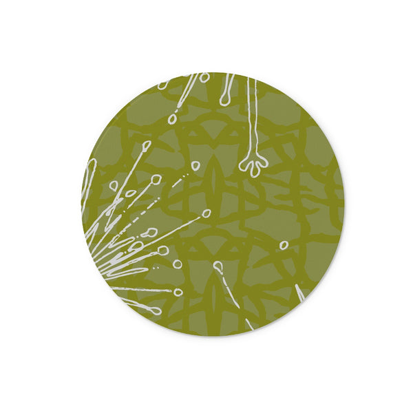 Flower Power – Chartreuse Glass Chopping Board