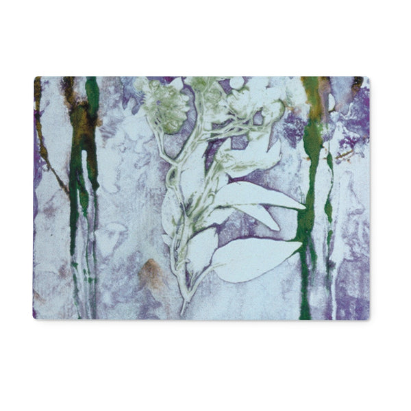 Ghost Flower no.2 Glass Chopping Board