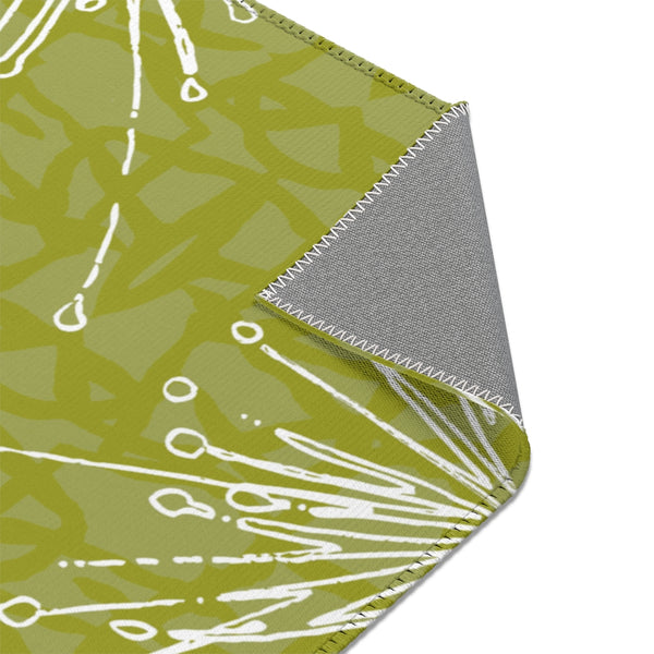 Flower Power Area Rug - Chartreuse