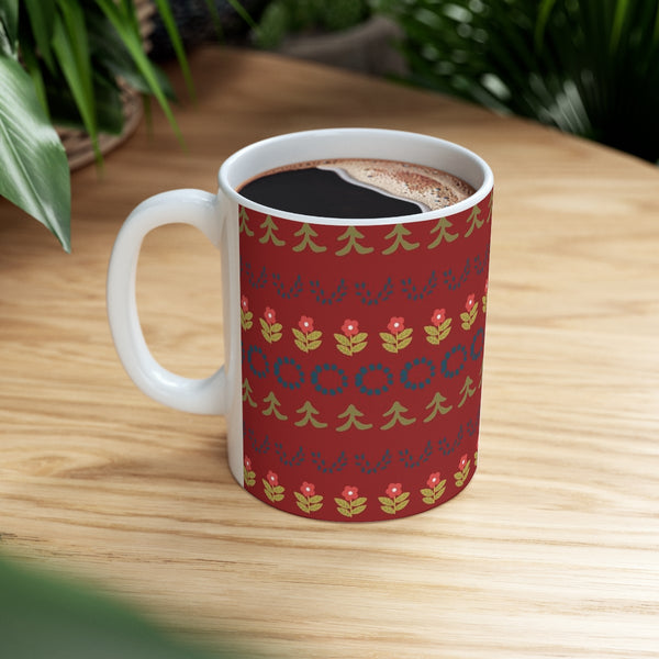 Folk Art Holiday Coffee Mug