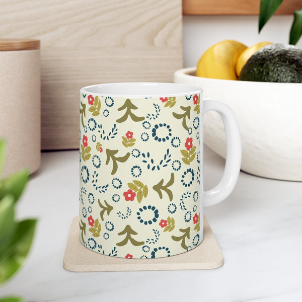 Folk Art Motifs Coffee Mug