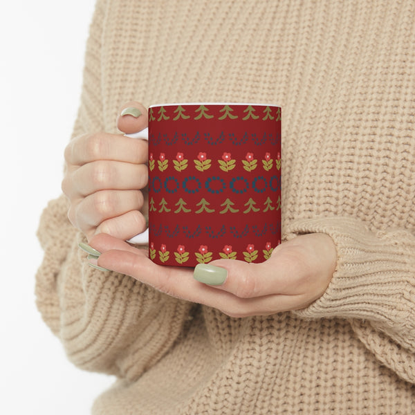 Folk Art Holiday Coffee Mug