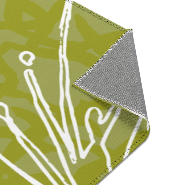 Flower Power Area Rug - Chartreuse