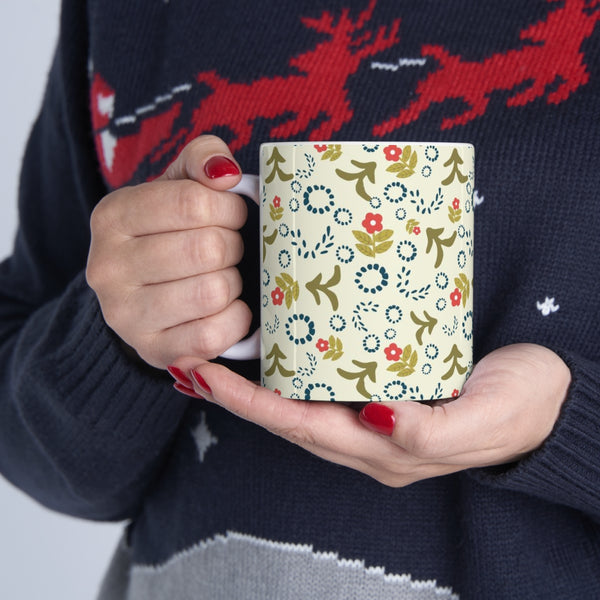Folk Art Motifs Coffee Mug