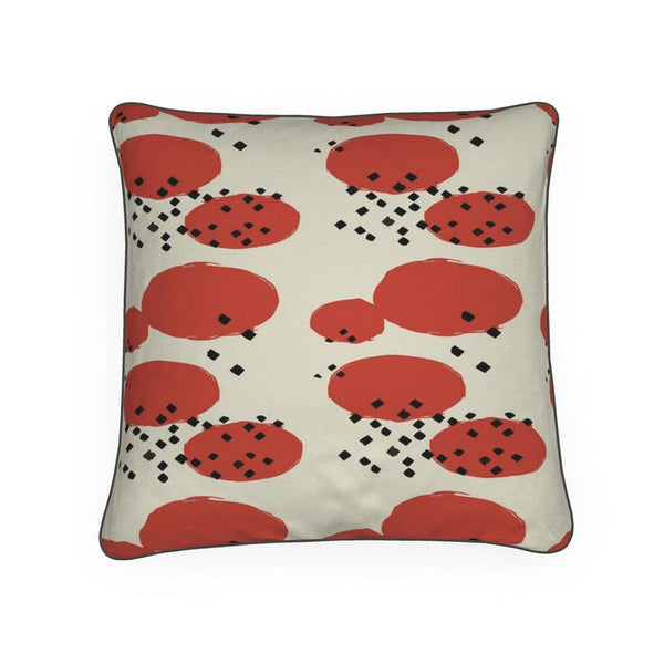 The Orange Retro Geometric Throw Pillow