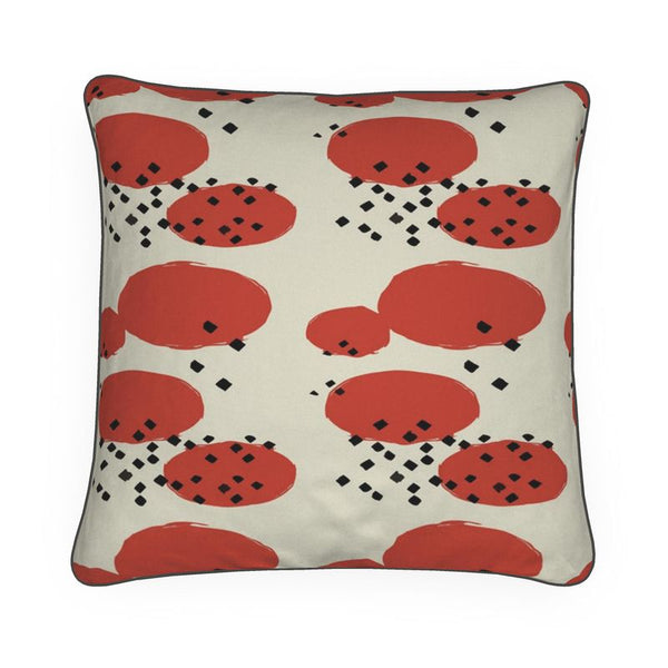 The Orange Retro Geometric Throw Pillow