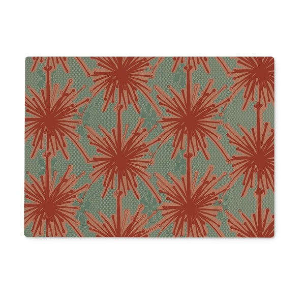 Flower Power – Coral Glass Chopping Board