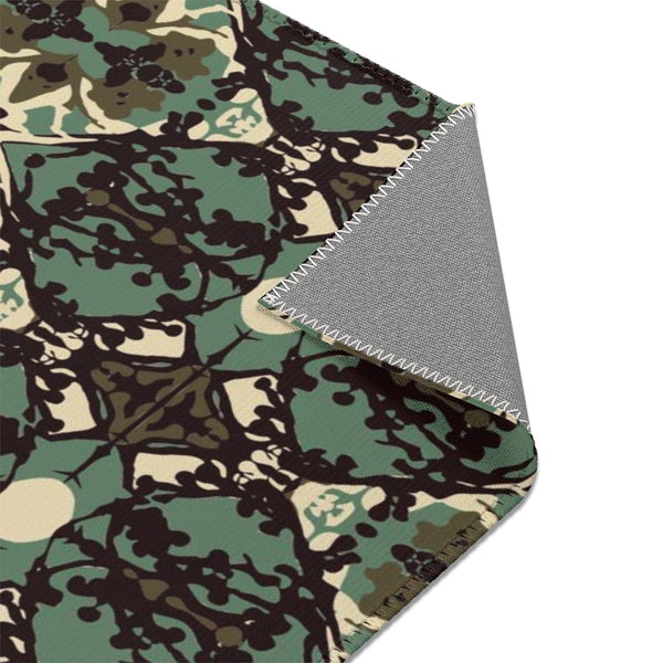 Damask and Receive Area Rug  – Brown/Sage
