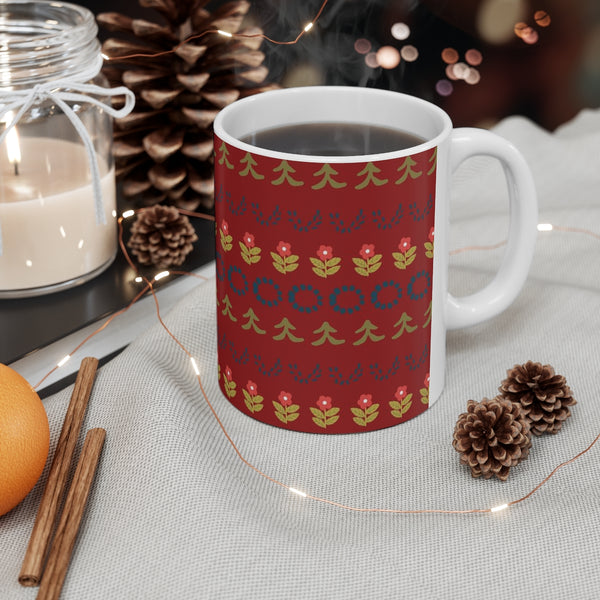 Folk Art Holiday Coffee Mug