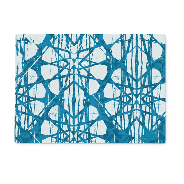 Batik Tock Glass Chopping Board