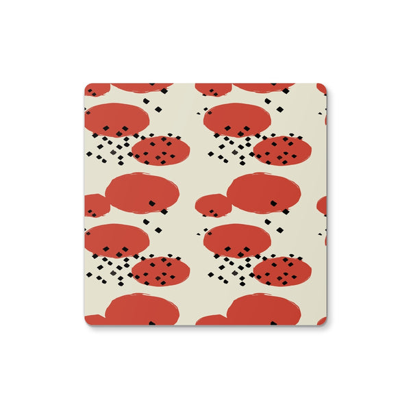 Orange Retro Geometric Coaster