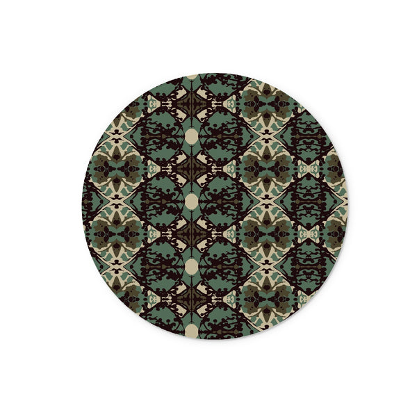 Damask and Receive  – Brown/Sage Glass Chopping Board