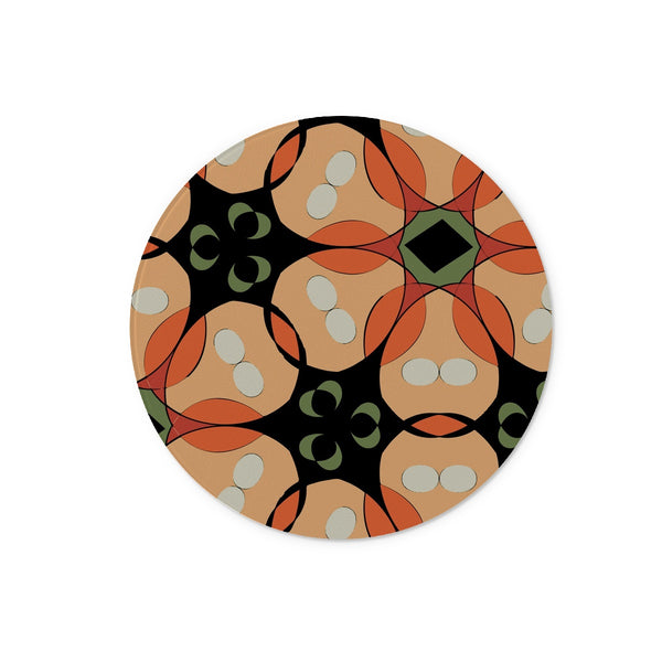 Tropical Floral  Glass Chopping Board