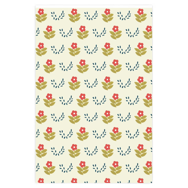 Folk Art Floral Wrapping Paper