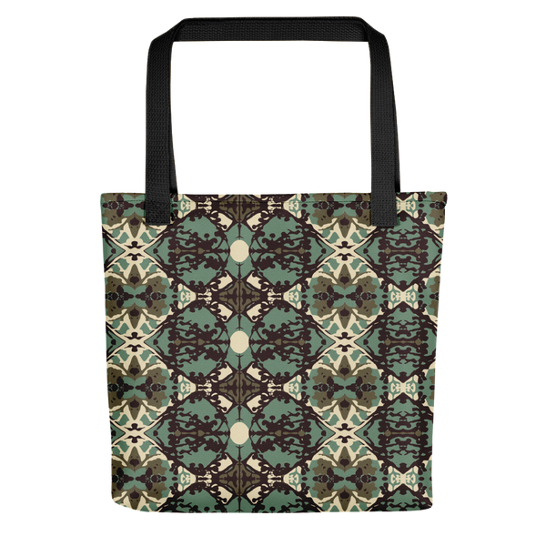 Damask and Receive Tote Bag – Brown/Sage