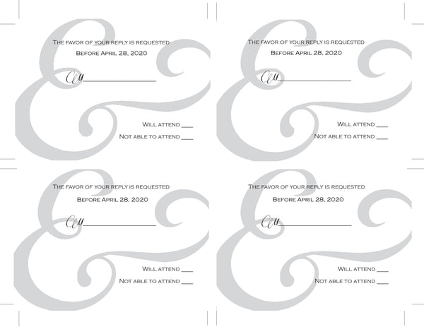 Ampersand DIY Wedding Invitation Suite