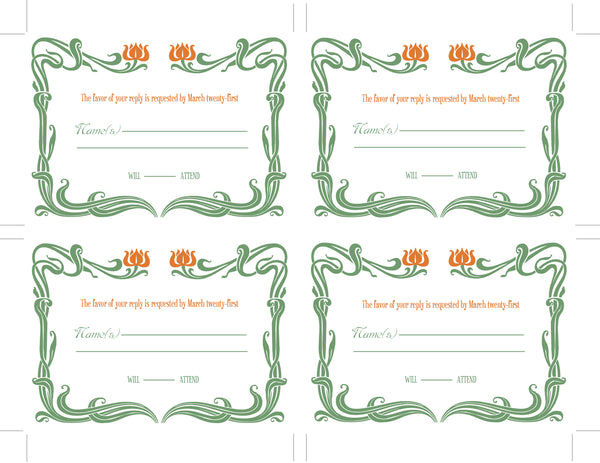 Nouveau DIY Wedding Invitation Suite